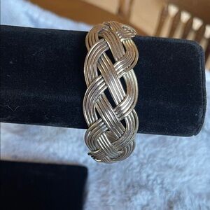 Stylish Gold-Tone Braided Bracelet